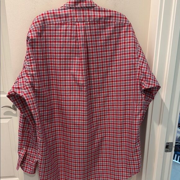 Ralph Lauren Red and White Plaid Casual Button Down Shirt size Large - Picture 5 of 10